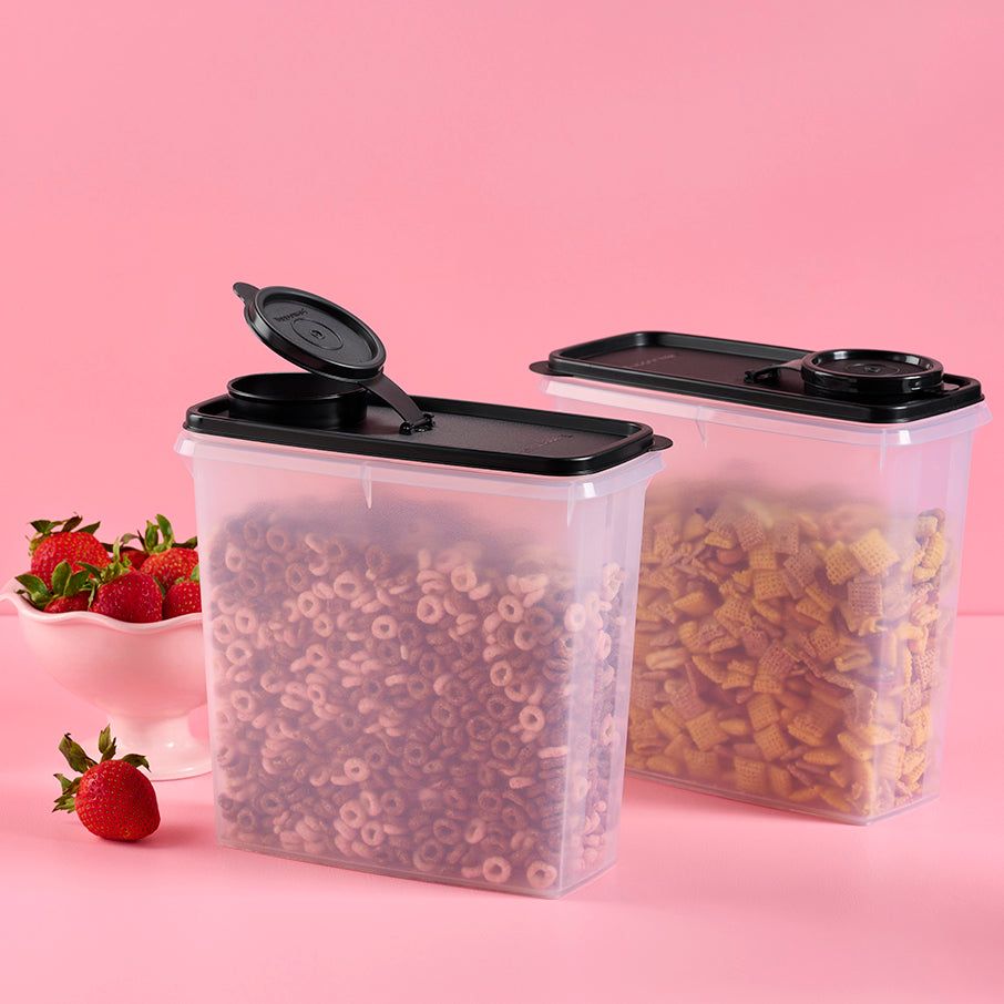 Tupperware Cereal Storers Black | 63429HWOD