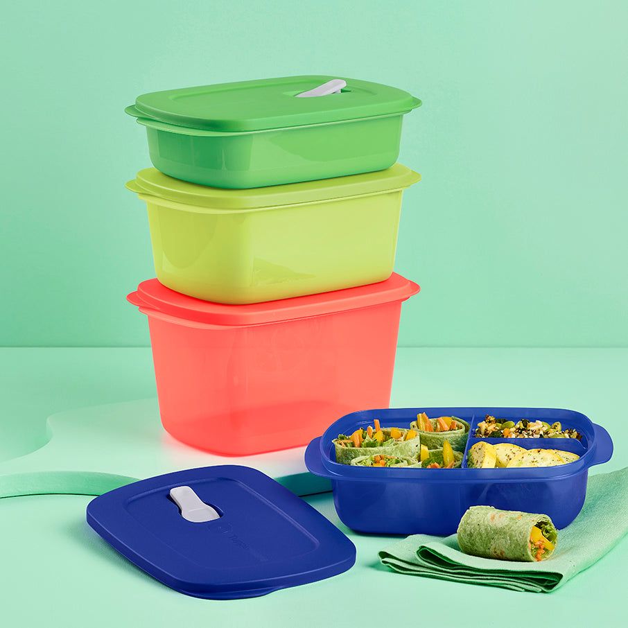 Tupperware Crystalwave 4-pc. Rectangular Set Blue | 51764ILUJ