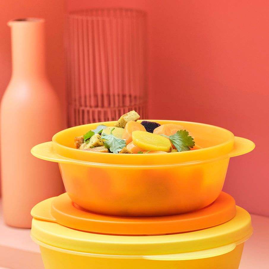 Tupperware Crystalwave Plus 2-cup/560 Ml Round Papaya | 30127UYIA