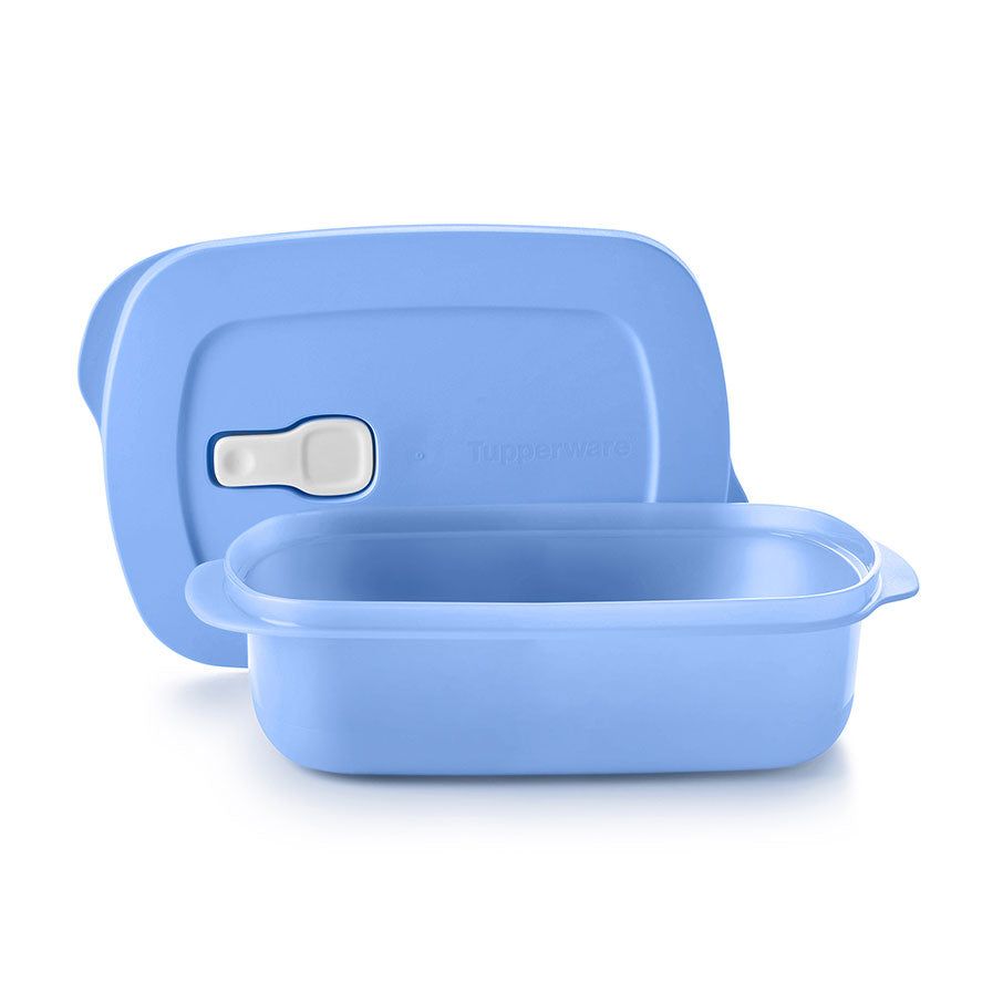 Tupperware Crystalwave Plus 4-cup/1 L Rectangular Cobalt | 84293HRWP