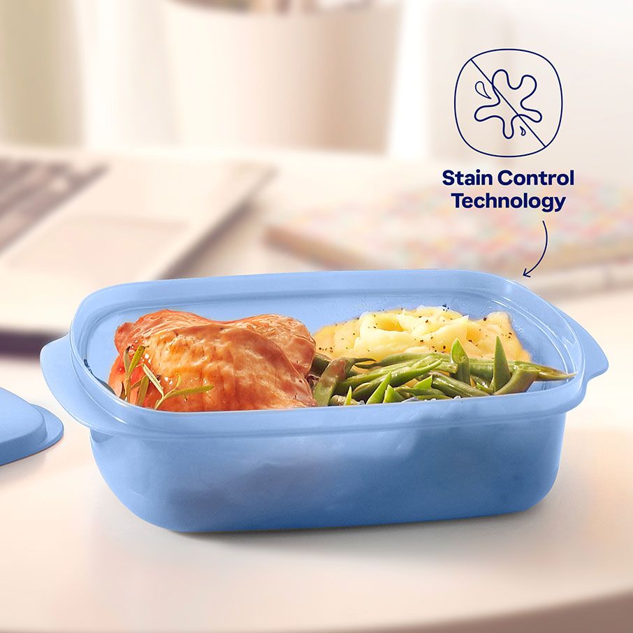 Tupperware Crystalwave Plus 4-cup/1 L Rectangular Cobalt | 84293HRWP