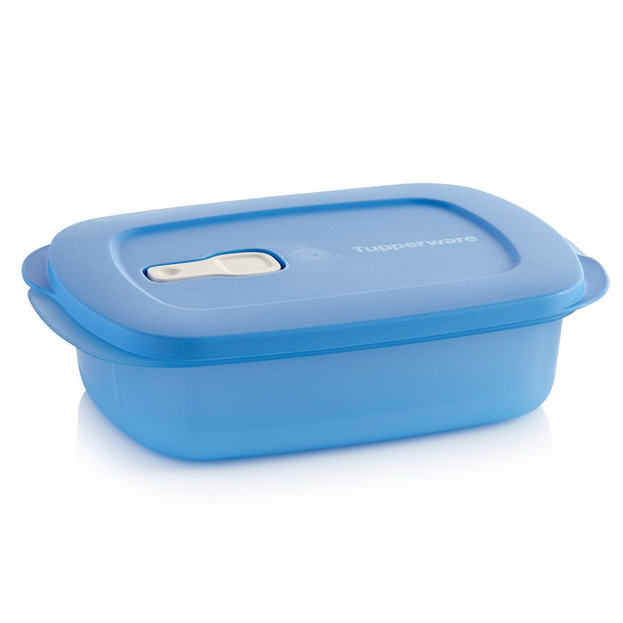 Tupperware Crystalwave Plus 4-cup/1 L Rectangular Cobalt | 84293HRWP