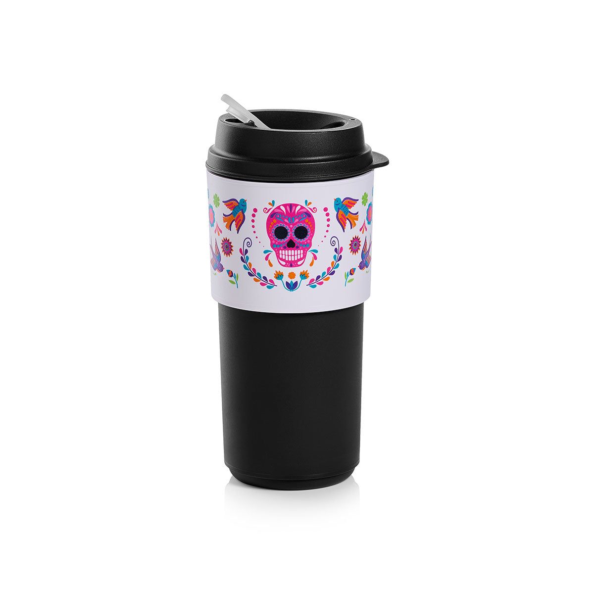 Tupperware Dia De Los Muertos Eco To-go Cup Black | 49857ICJV