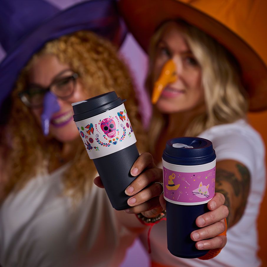 Tupperware Dia De Los Muertos Eco To-go Cup Black | 49857ICJV