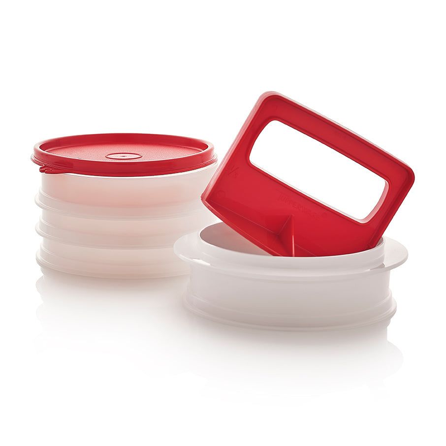 Tupperware Hamburger Press & Keepers Set | 80724VFJG