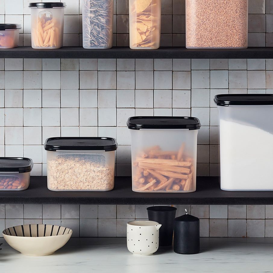 Tupperware Modular Mates Square 3 Black | 15837QZVL