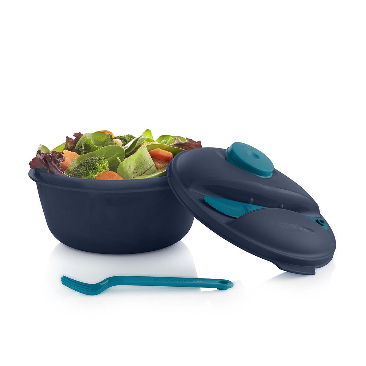 Tupperware Salad On The Go Set Peacock | 62370VASW