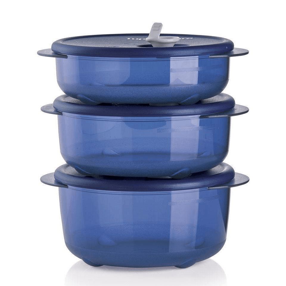 Tupperware Vent \'N Serve 3-pc. Small Round Set Nocturnal Sea | 95801JNVQ